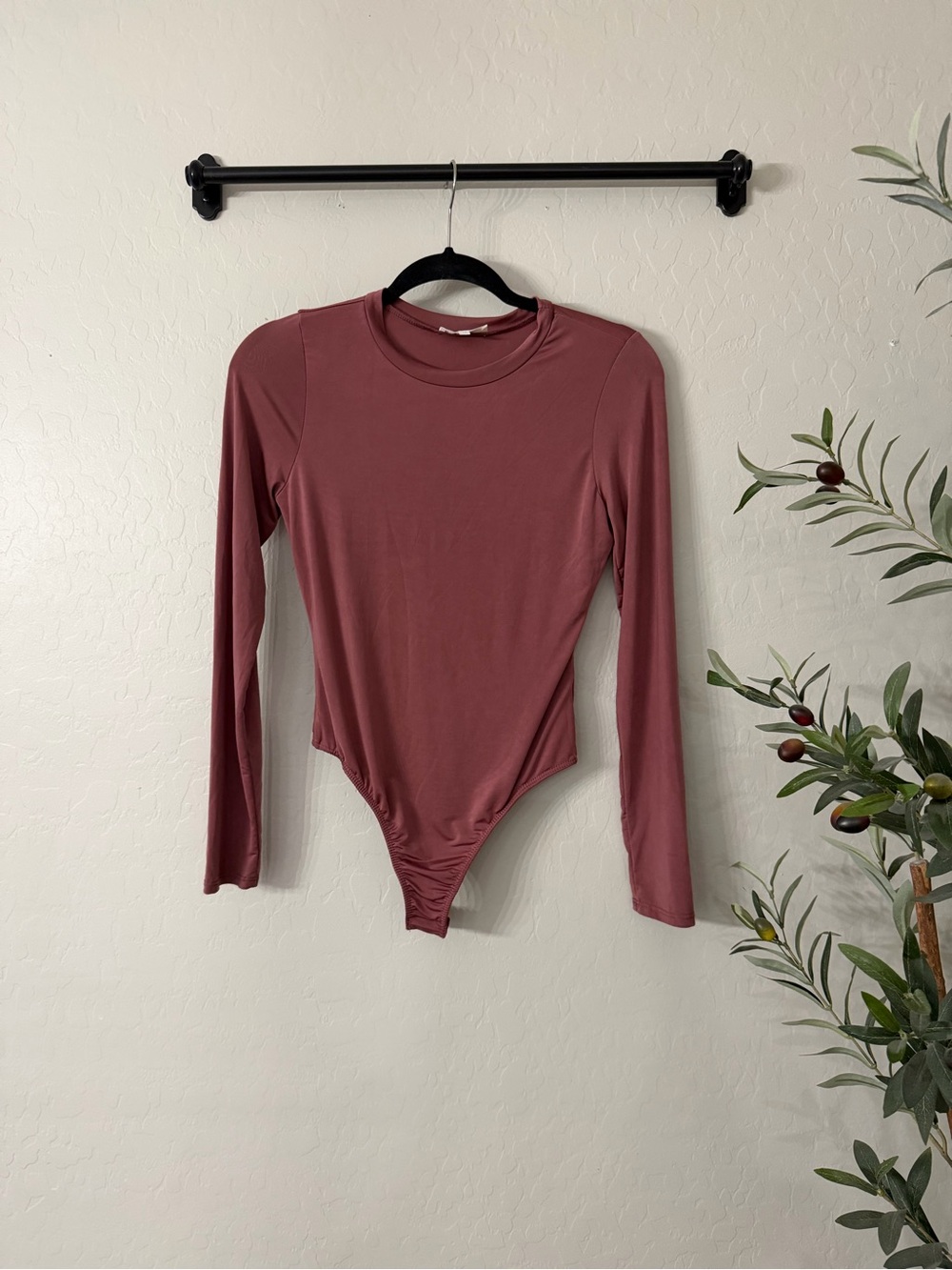 Böhme Long Sleeve Mauve Bodysuit SKIMS Dupe